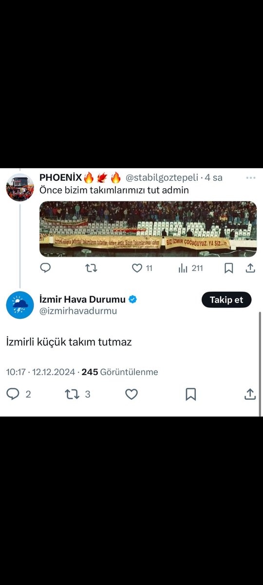 -İzmir Hava Durumu nasıl?
-Bundan sonra hep kapalı
