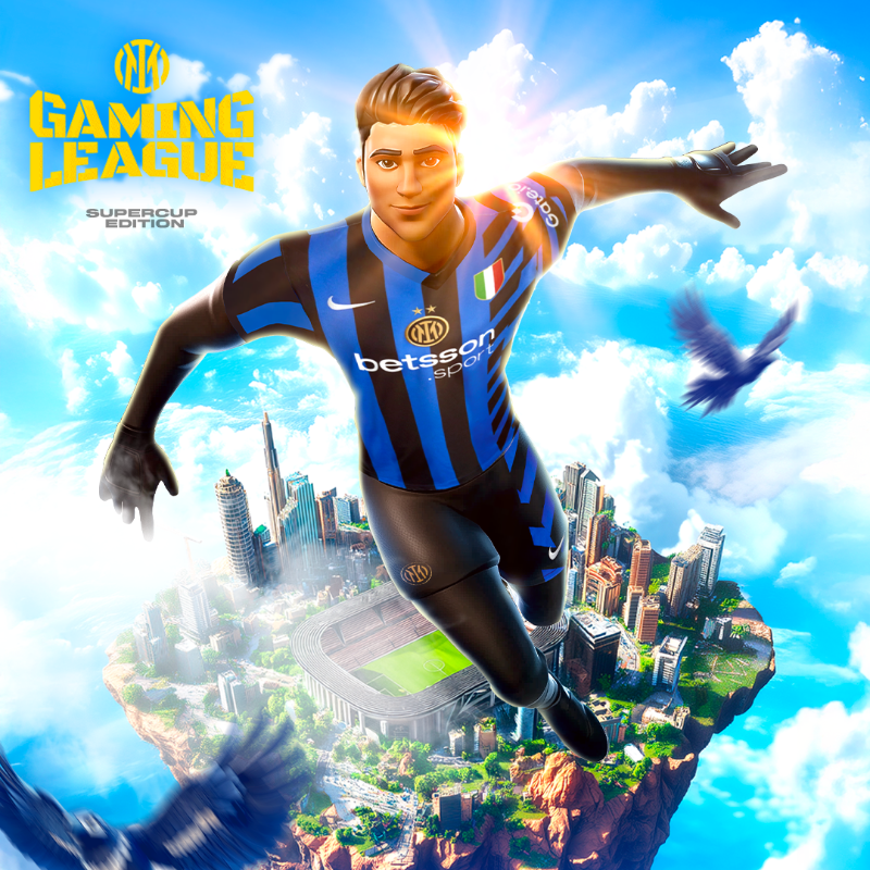 Inter's tweet photo. Iscriviti per partecipare alla Gaming League di Inter e @mkersofficial ⚫🔵

In palio due biglietti per la semifinale di Supercoppa Italiana a Riyad 🙌

#ForzaInter