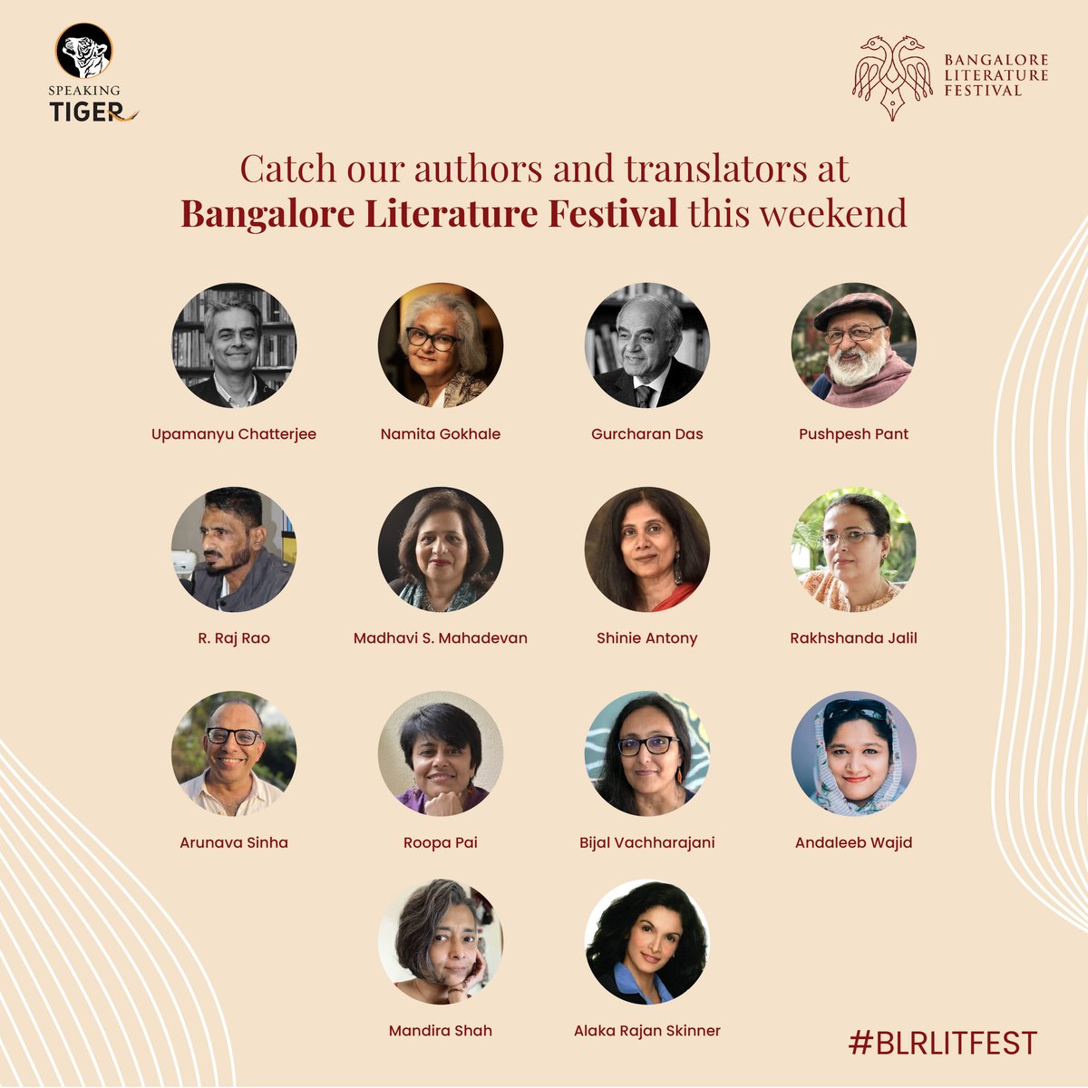 speakingtiger14's tweet photo. So many of our brilliant authors and translators will be at @BlrLitFest this weekend! 
Make sure you catch them and get your copies personally signed by them 📚🖊️ #BLRLitFest2024 https://t.co/YV1ebhkSoa