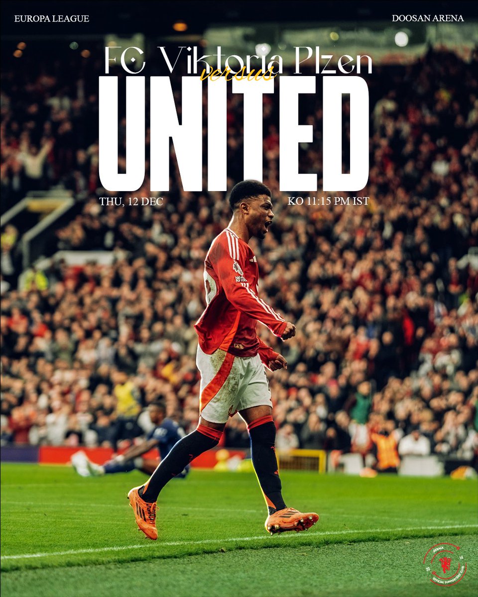 musckerala's tweet photo. After back to back wins in Europa League, we now travel to Czech Republic to face Viktoria Plzen. 

#Matchday #VIKMUN #MUFC #Amad #MUSCK #UEL #EuropaLeague https://t.co/pyMUvuC5ox