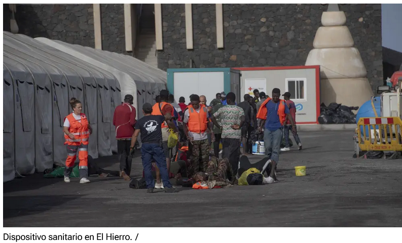Cinco pateras con 357 migrantes llegan a El Hierro en un solo día: hay seis fallecidos
+ info: 20minutos.es/.../0/200-migr…
Si estás buscando a un familiar, contáctanos: www2.cruzroja.es/busquedasinter…