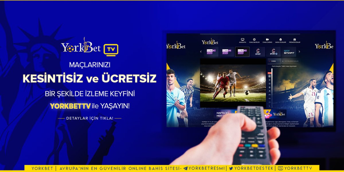YorkBetGuncel's tweet photo. Maçlarınızı Kesintisiz ve Ücretsiz Bir Şekilde İzleme Keyfini #YorkbetTV ile Yaşayın!

https://t.co/ur4NmxRU0b

Detaylar: https://t.co/jaMMA8yBx7 https://t.co/EjFfw6yd0Y