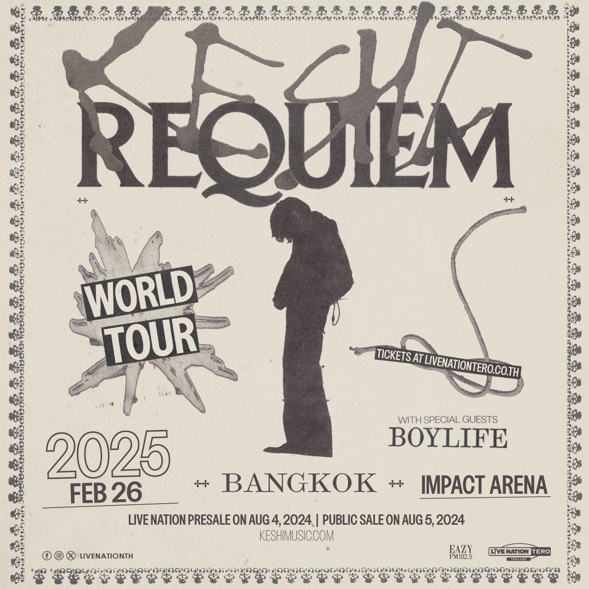 momayppkw's tweet photo. WTS / ขายบัตรคอน ‘ Keshi : Requiem tour in Bangkok 1 ใบ 

📌 Zone : J ที่นั่ง: P15
(2800) ขาย 2,844 ฿

นัดรับ จ่ายสด BTS เซนลาด ได้ค่ะ
 ✅ Dm for more details 🙇🏻‍♀️ 

#RequiemTourBKK
#KeshiRequiemTourBKK https://t.co/eZjaba2q3m