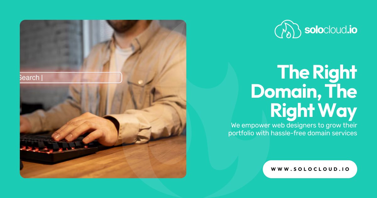 mysolocloud's tweet photo. Web Designers

💔 Struggling to find the perfect domain for your client��s dream website?

Missed opportunities due to unavailable or hard-to-manage domains can be frustrating 🔥

With SoloCloud, you get:
✔ Easy domain search and registration, 
✔ Simple DNS management 

&amp; more https://t.co/EQV6MATCKd