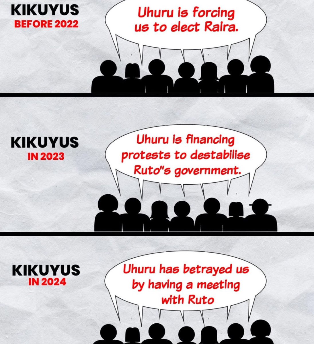 Disembe's tweet image. Kikuyus in 2013: Kibaki cannot force us to elect Mudavadi, all roads will lead to Bondo!