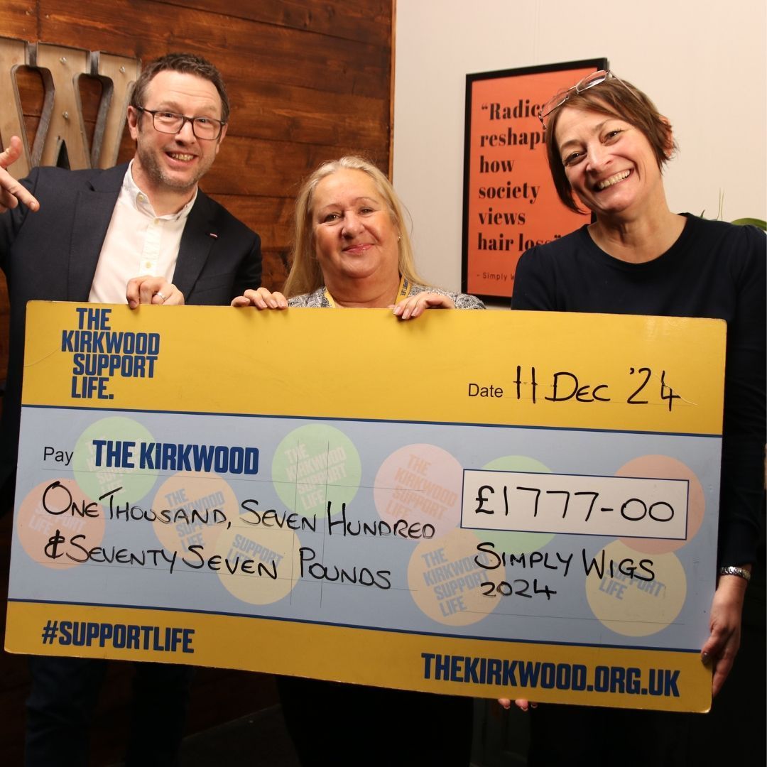 Simply_Wigs's tweet photo. We are delighted to share that with your incredible support, we’ve just donated an amazing £1,777 to Kirkwood Hospice! 💙 A special thank you to everyone who has donated to our Wig Bank. You’ve played a vital role in helping us make a real difference. https://t.co/cSUDMpxgQ1 https://t.co/CaqFi1ARWK