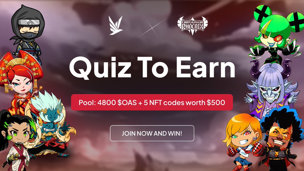 redkitepad's tweet photo. 🔥 Red Kite x Chain Colosseum Phoenix: Quiz to Earn!  🔥

It’s HERE! The Red Kite x @ChainColosseum_  trivia event has officially launched! Put your CCP knowledge to the test and you could WIN amazing rewards! 💰

Prize Pool 🏆
🔸 4800 $OAS for 20 lucky winners!
🔸 5 exclusive NFT codes worth $100 each for the fastest and most accurate answers!

How to participate:
1️⃣ Follow @redkitepad  and @ChainColosseum_ 
2️⃣ Join the CCP Discord and get verify (https://t.co/7edieOPEYM)
3️⃣ Like and retweet this post
4️⃣ Tag 2 friends, comment your answer and Metamask wallet

Quiz Questions:
1️⃣ ___ token is the corporate token associated with ___ dApps that PLANZ Inc. is involved with.
2️⃣ CCP IDO date on Red Kite is ___
3️⃣ On how many launchpads is the CCP IDO conducted?

⏳ Event ends at 17:00 UTC  Dec 15th – the countdown is on. Join NOW and secure your chance to WIN BIG before it’s too late!

#redkite #launchpad #RedKiteLaunchpad #ChainColosseumPhoenix #CCP  #IDO #PKF #RKPs #event #airdrop
