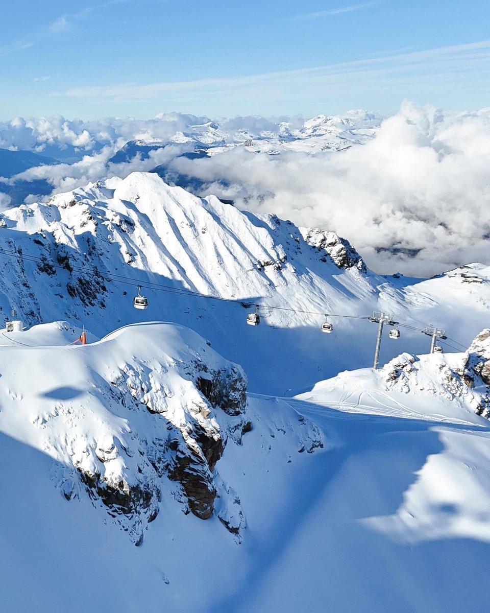 One of the best things about Les 3 Vallées : the landscapes 🏔️❄️⛷️