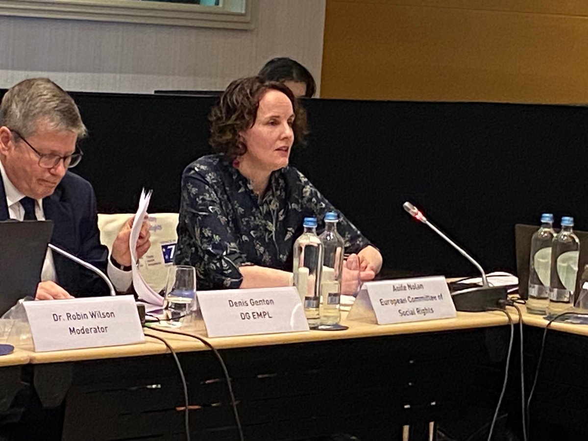 "Enhanced EU &amp;CoE collaboration to advance #socialrights has never been more important. Falling living standards, growing threats to democracy (...) &amp; the ever-more evident climate crisis makes clear that this work cannot be delayed." -A. Nolan, President of #ECSR