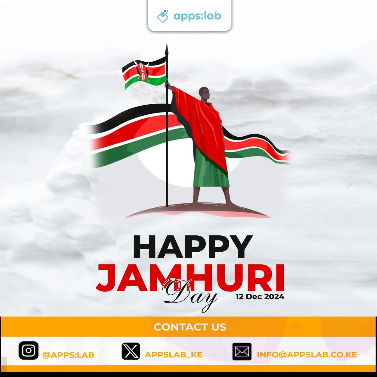 AppsLab_KE's tweet image. Happy Jamhuri Day to all Kenyans for being the real shujaaz everyday! 

Today we celebrate the small and big heroic acts done by both recognized and non-recognized heroes that have built the great Republic of Kenya. We applaud their/your bravery &amp;amp; sacrifice.

#HeartOfTech