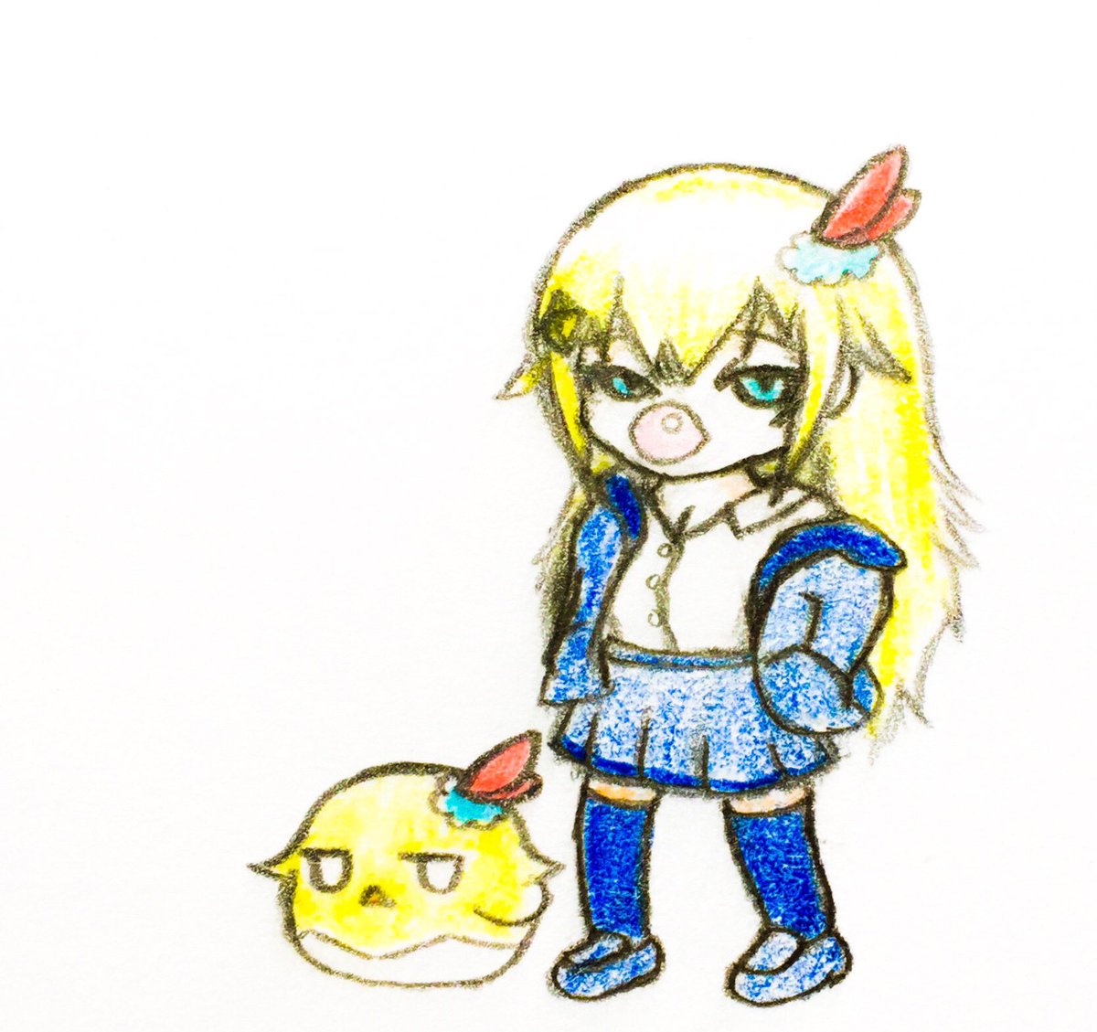 「公式が衣装の詳細を教えてくれないぐらいでなんだこちとら元になった絵はあるものの・」|にょろさん@決めろ！失恋大爆笑パンチのイラスト