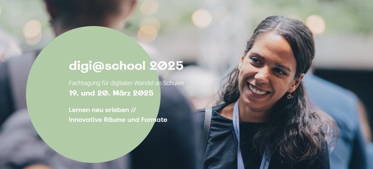 digiatschool's tweet photo. digi@school die Fachtagung für digitalen Wandel an Schulen 19. und 20. März 2025
Lernen neu erleben // Innovative Räume und Formate
Online und in Präsenz in Mannheim!
ANMELDUNG ab dem 20.1.2025
#TWLZ #agileslernen #Lernformate #Lernräume #agileslernen https://t.co/0AIaka3XUN