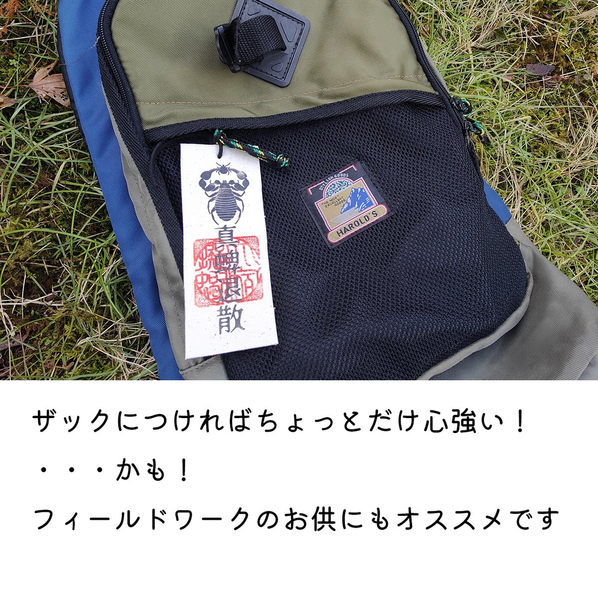 御札風ブックマーカー
マダニ・ヤマビル退散

栞としてだけでなく下げ札のようにも使っていただけるように、リボンをスエードにして生地もキャンバス+接着芯で頑丈に仕上げました
来シーズンの山登りのお供に是非... 
