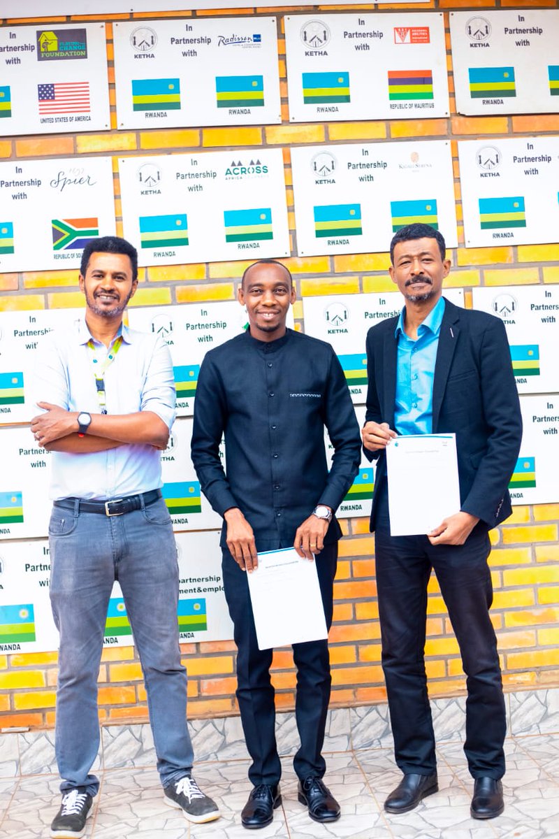 KethaRwanda's tweet photo. 1/3 Exciting news! KETHA, represented by Dr. Habimana Alphonse, has partnered with Tomorrow’s Leaders International Schools (TLIS), led by CEO Mr. Hassan Elobeid, to offer specialized Communication English courses for Rwanda’s Tourism and Hospitality sector! @RTB_Rwanda https://t.co/GjxF4eWoBv