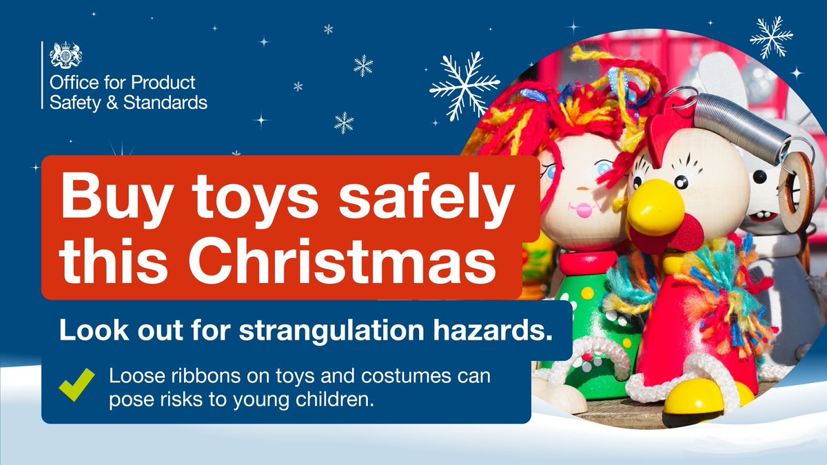 🎄When shopping for gifts this Christmas, make sure to look out for potential strangulation hazards and don't buy items that could pose a risk to young children. #ChristmasProductSafety
