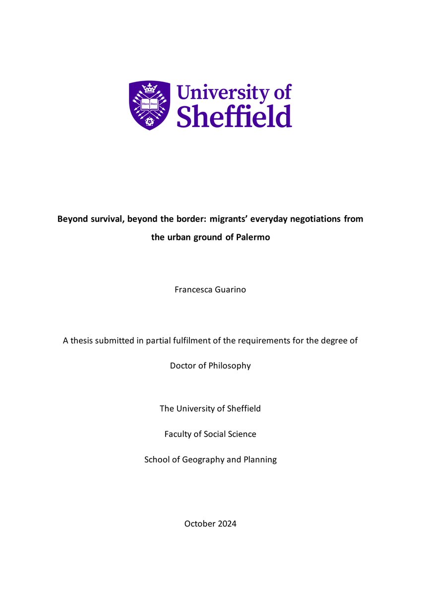 michele lancione (@michelelancione) on Twitter photo Thumbs up to the excellent Francesca Guarino, who passed her PhD VIVA <a href="/sheffielduni/">The University of Sheffield</a> <a href="/USPSheffield/">Urban Studies and Planning at Sheffield University</a> with minor corrections!
Francesca's work was supervised by <a href="/urbanstigma/">Ryan Powell</a> and myself & examined by <a href="/IDanewid/">Ida Danewid</a> <a href="/PhillipsSpace/">Richard Phillips</a>
Well done, Francesca! Thumbs up to the excellent Francesca Guarino, who passed her PhD VIVA <a href="/sheffielduni/">The University of Sheffield</a> <a href="/USPSheffield/">Urban Studies and Planning at Sheffield University</a> with minor corrections!
Francesca's work was supervised by <a href="/urbanstigma/">Ryan Powell</a> and myself & examined by <a href="/IDanewid/">Ida Danewid</a> <a href="/PhillipsSpace/">Richard Phillips</a>
Well done, Francesca!