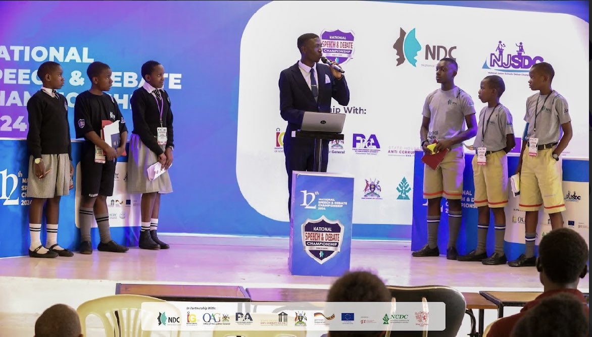 CarolPrim3's tweet photo. Breaking News: Primary school debaters are now out-arguing most adults on national policy. 
STEM vs. Arts? One will win today, but Uganda wins tomorrow. Watch LIVE: https://t.co/7QjagjlNMO
#4thNJSDC #12thNSDC https://t.co/lQapdddzt5