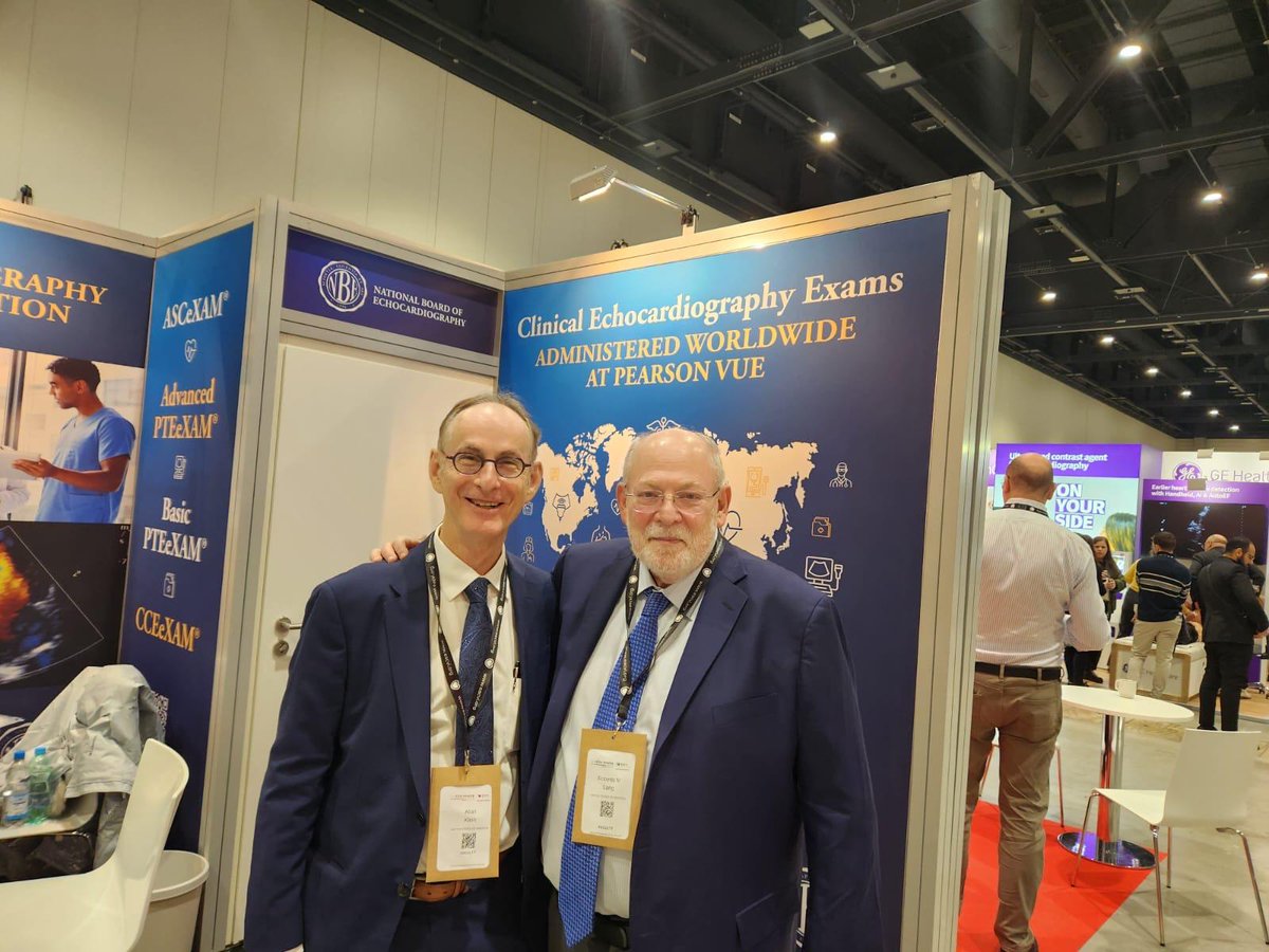 NBE_96's tweet photo. We love connecting with physicians from around the world at #EuroEcho2024 and are especially proud to see our esteemed board members sharing their expertise as presenters! @escardio #Echocardiography #ASCExAM #AdvancedPTEeXAM @AllanLKleinMD1 https://t.co/cuG9W7SPaf