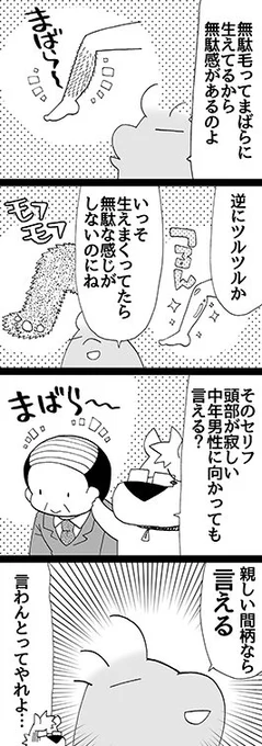 四コマ「毛の考察3」

モフモフかツルツルか、どちらかに振り切るべき。

#御かぞくさま御いっこう #四コマ漫画 