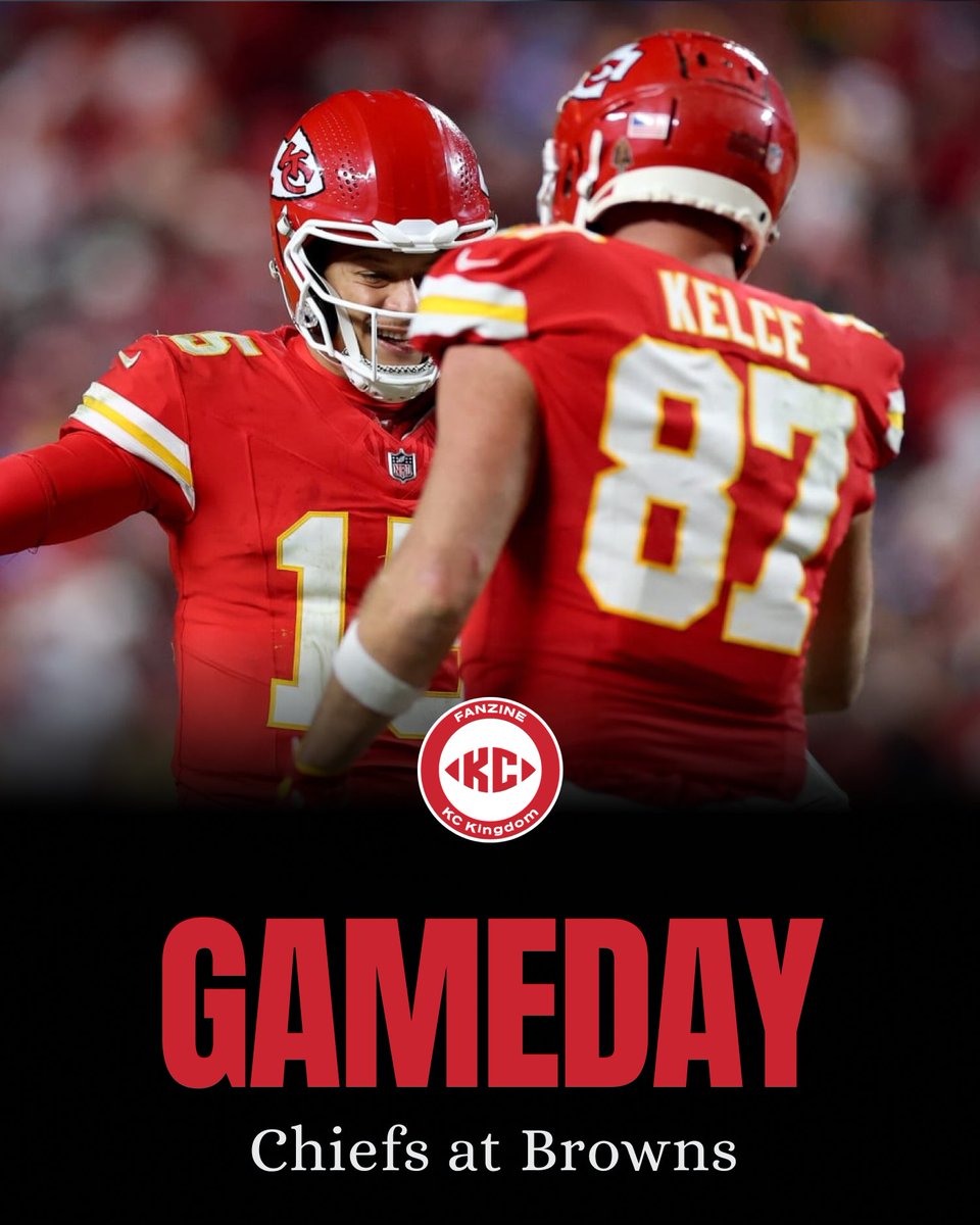 KCKingdom__'s tweet photo. IT'S GAMEDAY‼️

🏈| #Chiefs @ #Browns

Drop your predictions below👇 #ChiefsKingdom https://t.co/uheoHc55Ia