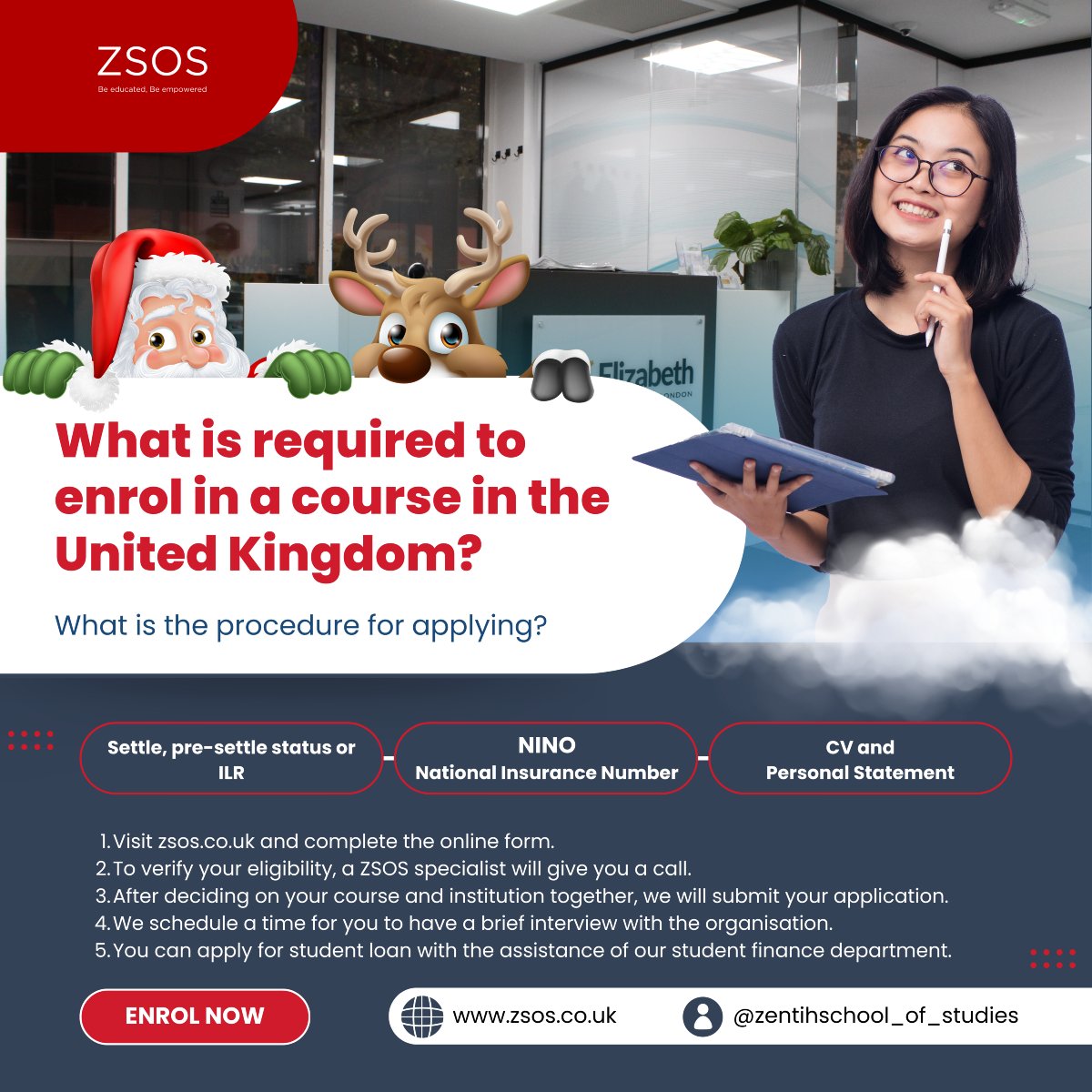 zenithschool_'s tweet photo. 🇬🇧 Ready to start your studies in the UK?

Here’s what you need to enrol:
✅ID /Passport
✅ Settle or pre-settle status.
✅ NINO &amp; personal statement.
✅ Fill out the form, and we’ll handle the rest!

📞 Contact us today to make your dream come true! https://t.co/P2Kn8u0OjM