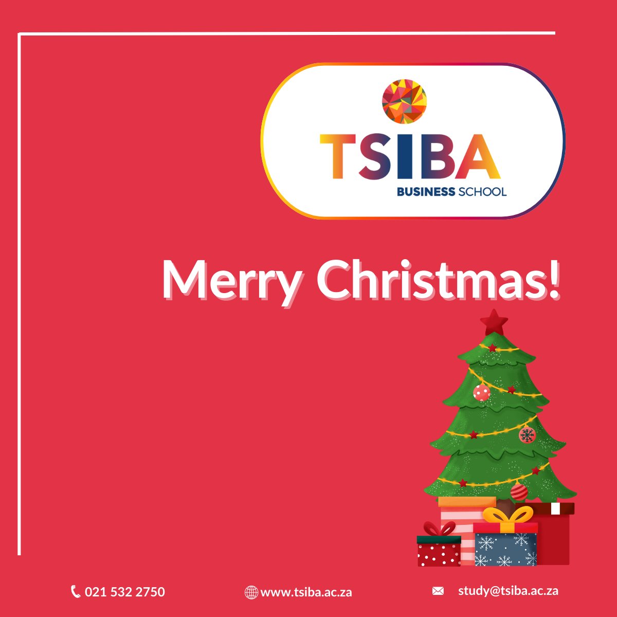 Merry Christmas from TSIBA! We're grateful for our students, staff, and community. Wishing you peace, love, and joy this festive season! 🎉 #MerryChristmas #TSIBA