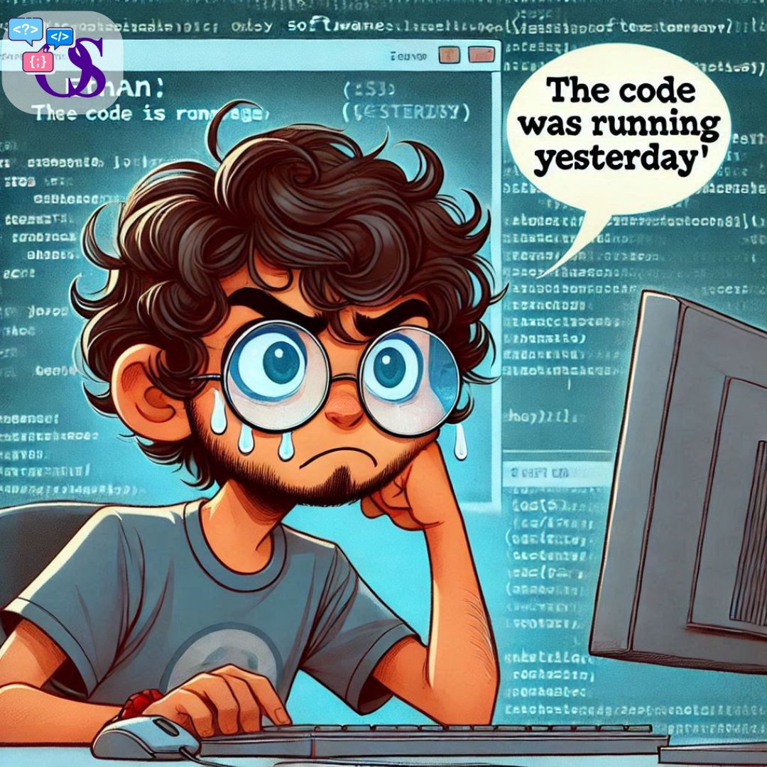 Output_String's tweet image. Coding is 10% writing code and 90% staring at it wondering why it doesn't work.
#CodeJourney #DebuggingAdventures #ProgrammerThoughts #ProgrammingHumor #DeveloperLife #CodeStruggles #Debugging #TechMemes
