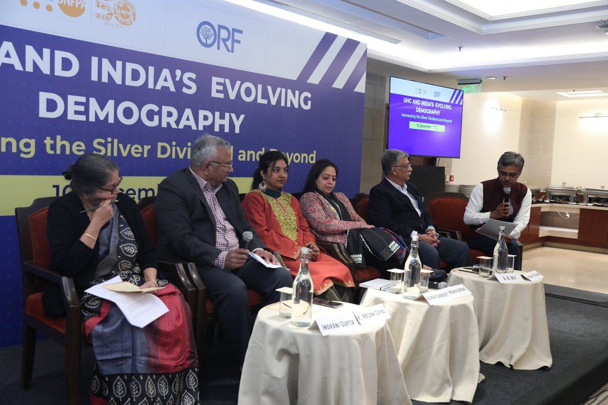 Technical Panel 1: Significant challenges in #India’s progress towards Universal Health Coverage (#UHC), particularly in risk pooling and preventive #health investments, need addressing. Developing low-cost, accessible #healthcare models is essential to tackling challenges posed