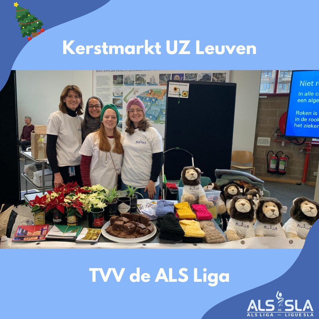 🎄✨ Dankjewel <a href="/UZLeuven/">UZ Leuven</a>! ✨🎄

Wat een prachtig kerstmarktje vol warme sfeer en steun voor ALS! 💪💙

Wil jij ook een actie organiseren? Laat het weten via acties@als.be of registreer: alsacties.be
#ALS #ALSLiga #UZLeuven #SamenSterk #Dankbaar