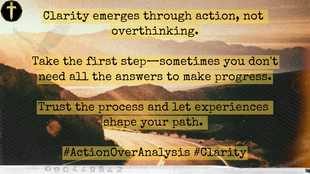 LloydDeJongh's tweet image. Clarity emerges through action, not overthinking.
Take the first step—sometimes you don&apos;t need all the answers to make progress.
Trust the process and let experiences shape your path. 

#ParalysisOfAnalysis #ActionOverAnalysis #Clarity