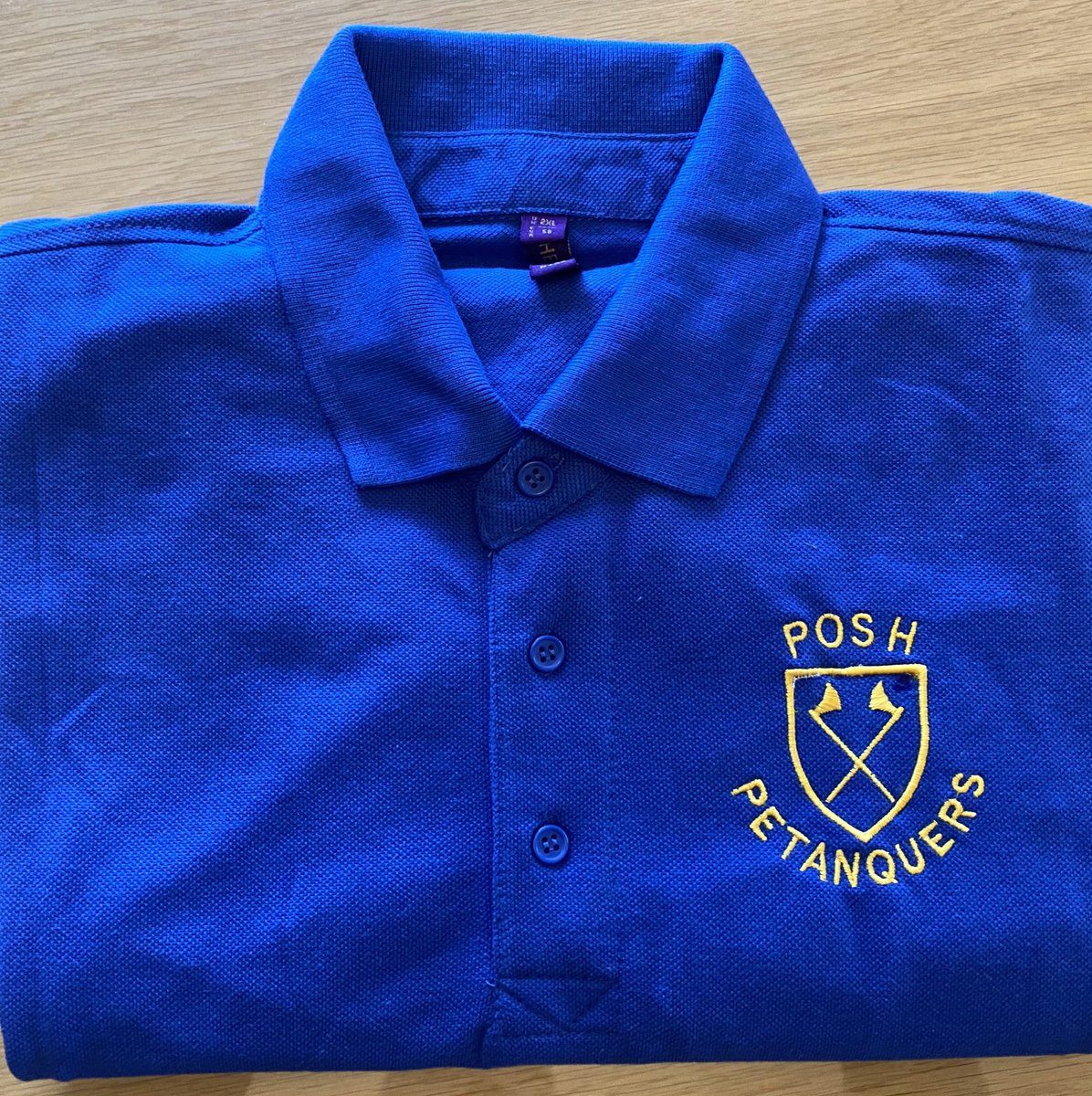 PRGraphicsJY's tweet image. The Parish of St Helier Pétanque team are going to look “POSH” in their new shirts