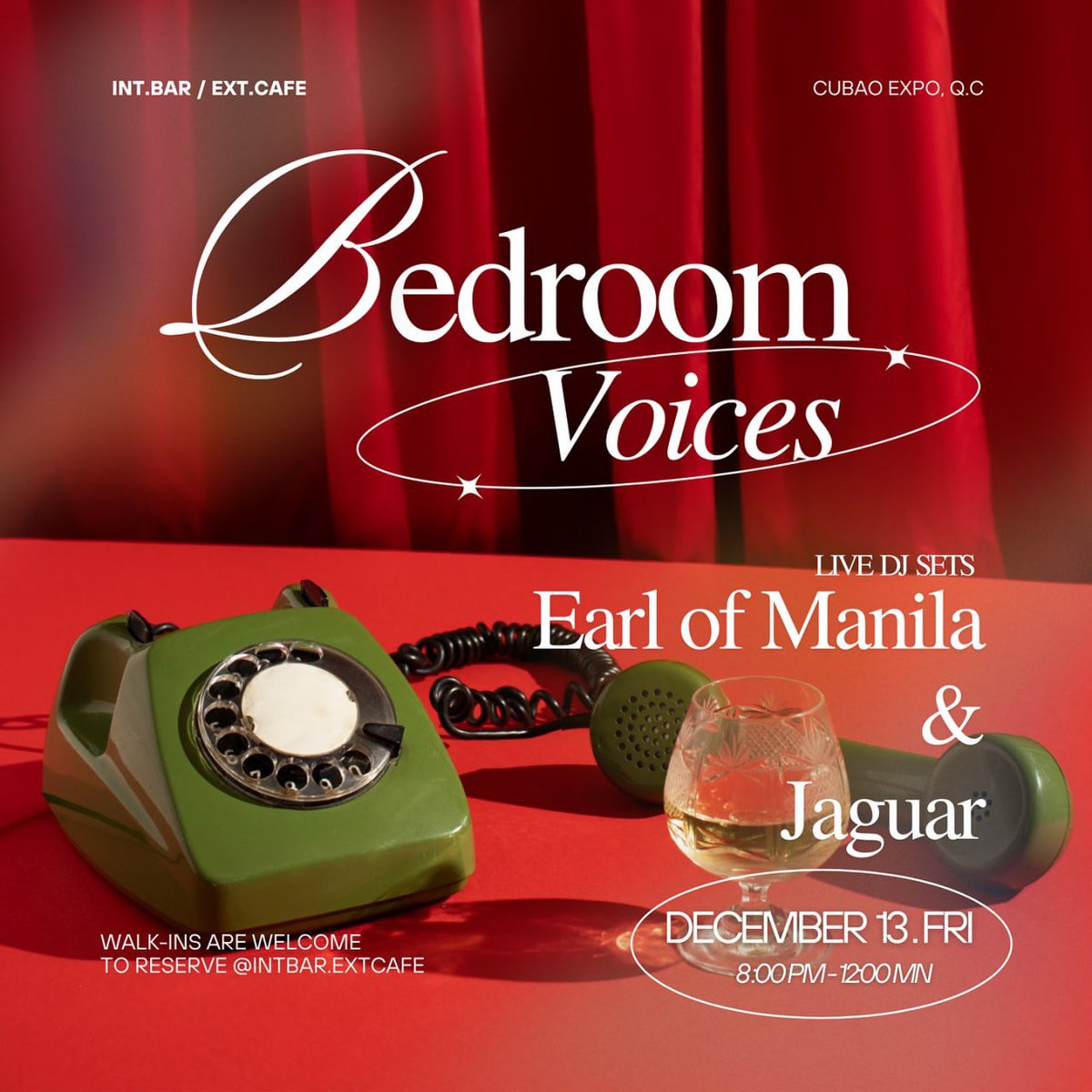 dj set at <a href="/intbar/">コウ</a>.extcafe, cubao expo tomorrow night. 8pm - 10pm. see u! ✌️🎧