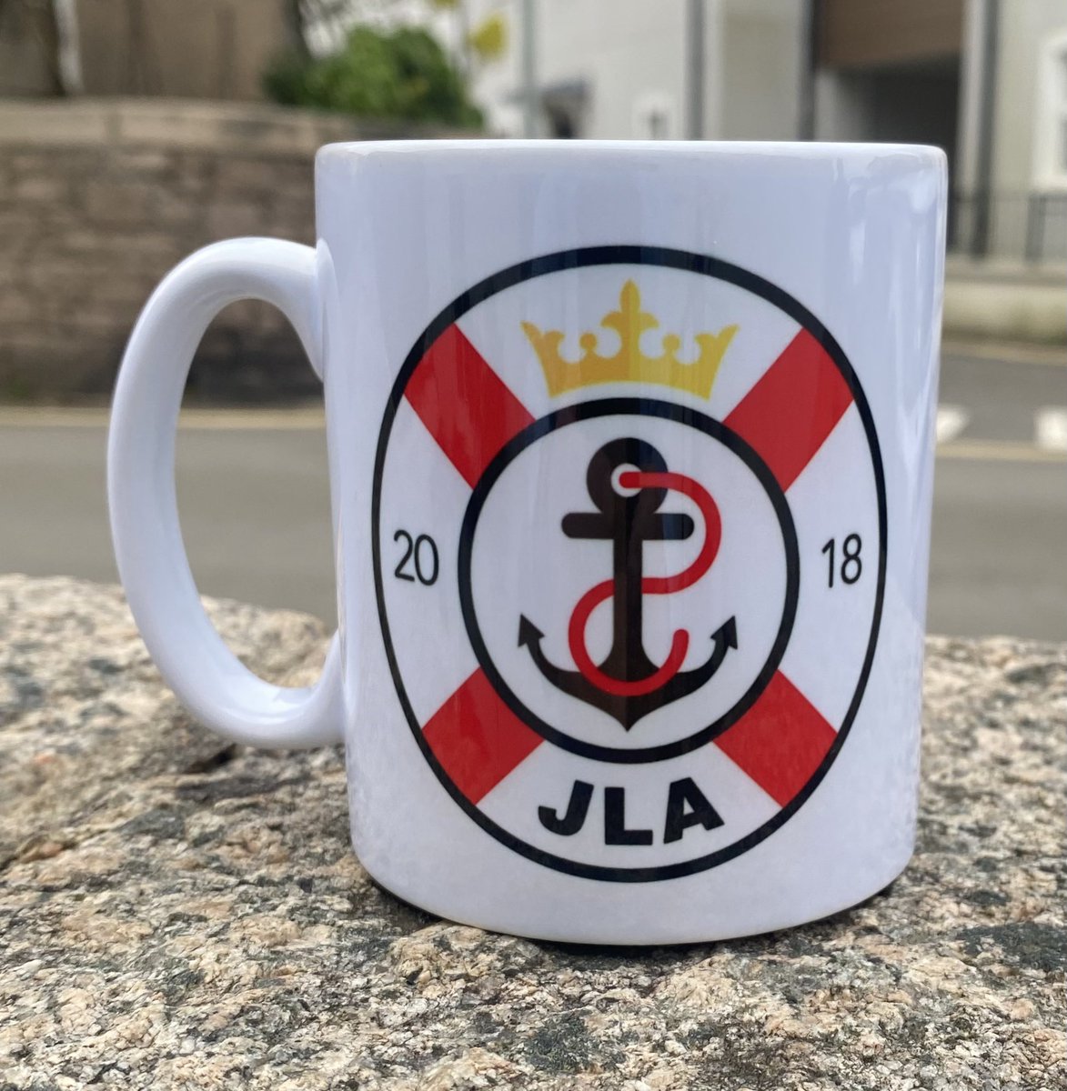 PRGraphicsJY's tweet image. Jersey Lifeboat Association’s fundraising drinkware
