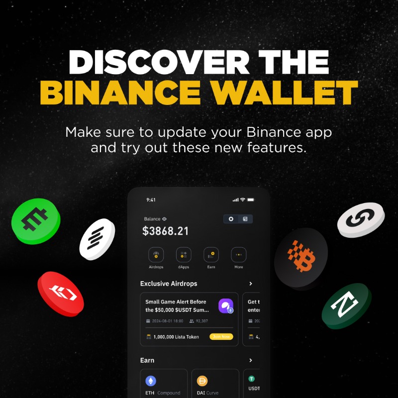BinanceWallet's tweet photo. Discover the new #BinanceWallet!

Enjoy a seamless experience with 3 key upgrades: from a sleek new design to our largest-ever airdrop zone.

Dive in here 👇