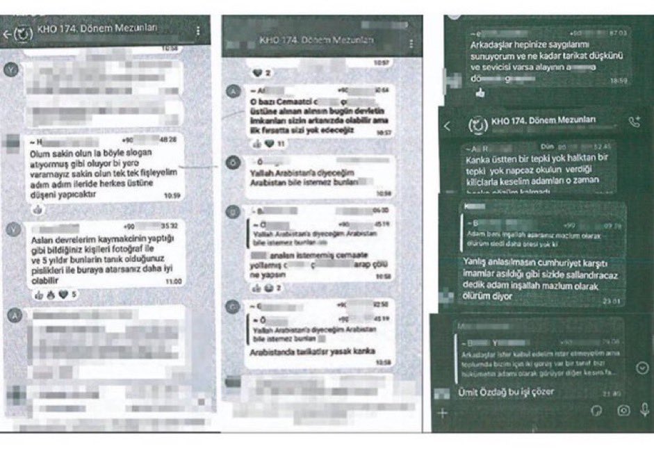 Kılıç çeken isyancı teğmenlerin milletimize karşı düşmanlığı, kini ve nefretine bakın! 
Allah fırsat vermesin bunların eline fırsat geçerse ülkemizi Sednaya Hapishanesindeki mezbahaneye çevirirler.
Kan donduran bu yazışmalar gerçekse bunların Baaşçı şebihalardan farkı ne? 
Çok