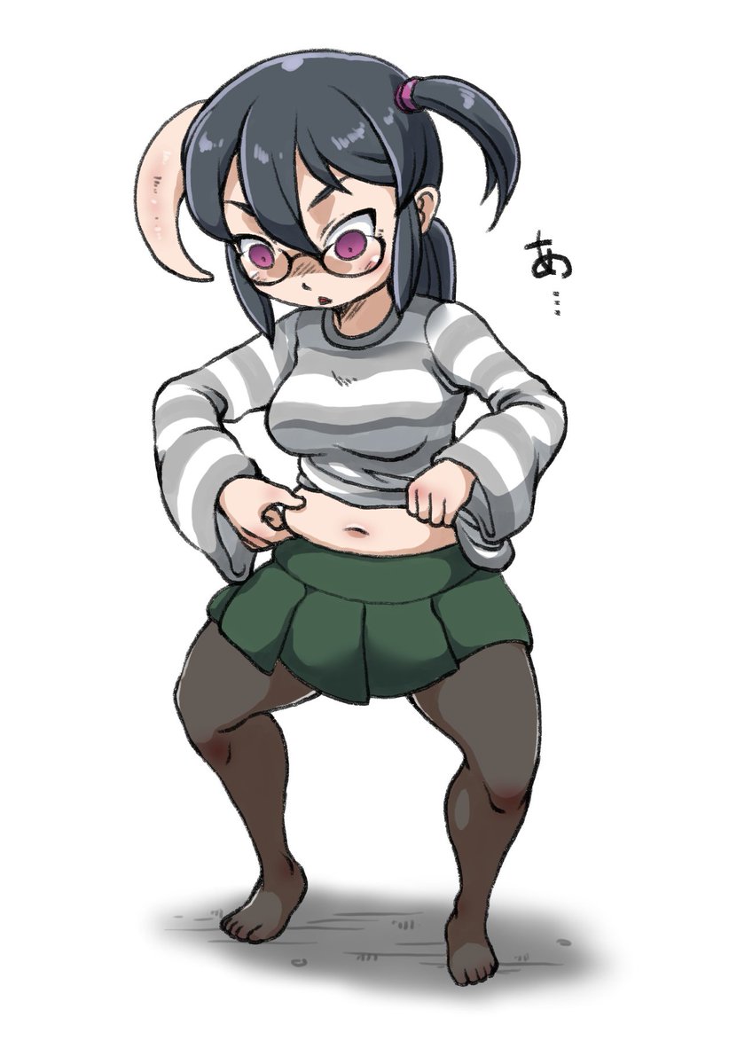 カキカキ… 体の異変に気付く鬼娘。 