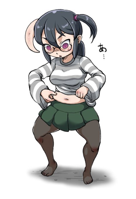 カキカキ… 体の異変に気付く鬼娘。 