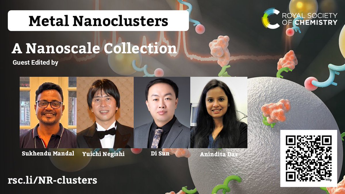 Nanoscale journal family (@nanoscale_rsc) on Twitter photo Nanoscale is delighted to present a themed collection guest edited by Sukhendu Mandal (<a href="/mandal_group/">Sukhendu Mandal Research Group</a>), Yuichi Negishi, Di Sun (<a href="/DiSun83/">Di Sun</a>) , Anindita Das (<a href="/DasLabSMU/">Anindita (Dia) Das</a>) on Metal Nanoclusters 👇 Free to read until 30 January 2025!
blogs.rsc.org/nr/2024/12/12/… Nanoscale is delighted to present a themed collection guest edited by Sukhendu Mandal (<a href="/mandal_group/">Sukhendu Mandal Research Group</a>), Yuichi Negishi, Di Sun (<a href="/DiSun83/">Di Sun</a>) , Anindita Das (<a href="/DasLabSMU/">Anindita (Dia) Das</a>) on Metal Nanoclusters 👇 Free to read until 30 January 2025!
blogs.rsc.org/nr/2024/12/12/…