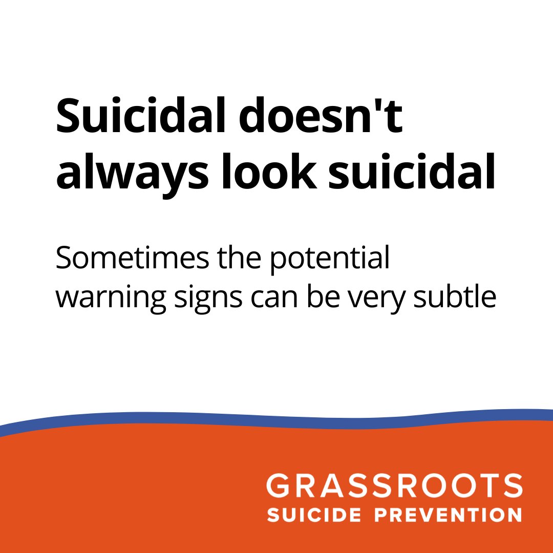 It is not always easy to tell if someone's having suicidal thoughts.

Therefore it's important to be alert to changes in someone's behaviour and to help someone talk about how they are feeling. If we are concerned, we must ask about suicide.❤️

Learn more: ow.ly/wnYE50Uje89