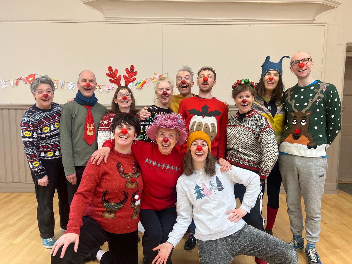 Look at this jolly festive bunch of clowns! 🔴🎄
The Clowndoctors &amp; Elderflowers have swapped their yellow coats for their favourite Xmas jumpers perfect to go with their red noses!
Are you wearing your xmas jumper today? Send us a pic! 
#rednosefun #xmasjumperday #festivefrolics