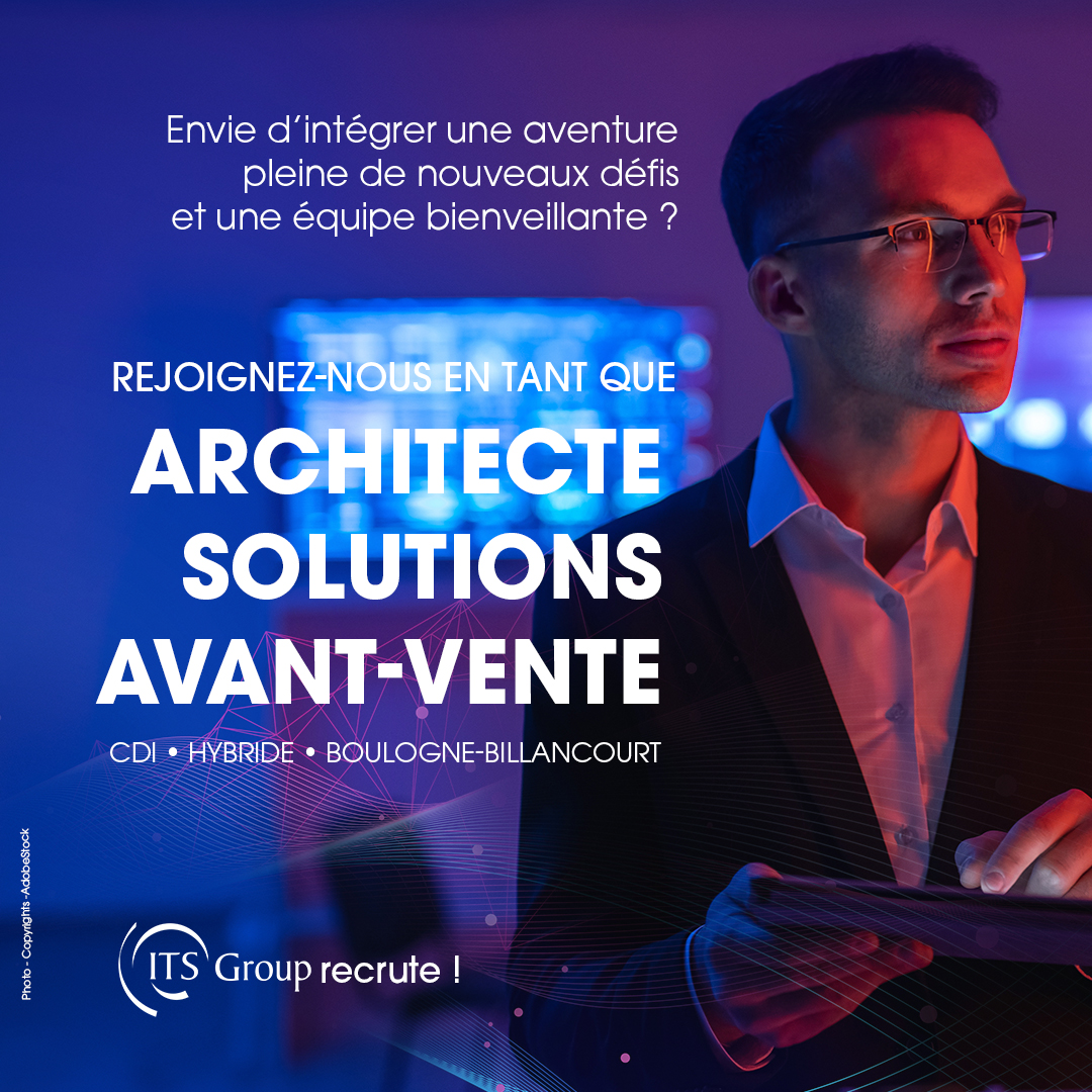 📢 Nous recrutons un(e) Architecte Solutions Avant-Vente ! 📢

📍 Poste basé à Boulogne-Billancourt
📅 Contrat : CDI

😍Intéressé(e) ? 
Postulez en cliquant sur ce lien 👉 ow.ly/VCcy50Uonu7

#Emploi #CDI #Recrutement #ArchitecteSolutions #AvantVente