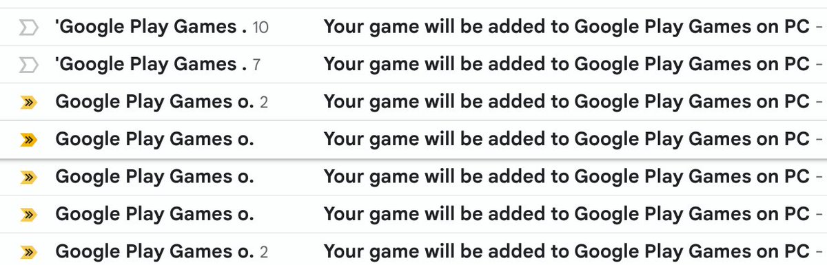Google: we're building the smartest AI systems in the world
Also Google: we'll spam #android dev's inboxes with an email for *each* app instead of one per account
#androiddev <a href="/GooglePlay/">Google Play</a>
