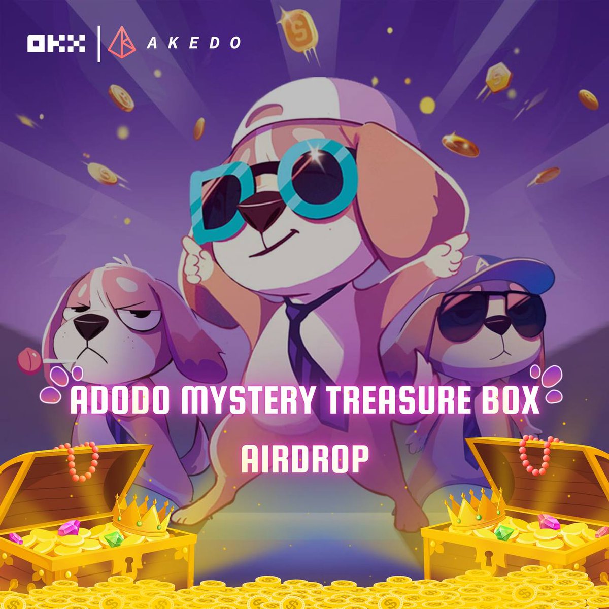 AKEDO Games (@akedofun) on Twitter photo AKEDO Games x OKX Wallet ๐
Weโre teaming up with <a href="/wallet/">OKX Wallet</a>
for the Adodo Treasure Boxes Airdrop! ๐
๐Complete tasks now to claim your rewards:
okx.com/web3/marketplaโฆ
โจAbout Adodo:
- Your pet in the AKEDO Ecosystem
- Boosts mining power & enhances $AKE airdrops
- AKEDO Games x OKX Wallet ๐
Weโre teaming up with <a href="/wallet/">OKX Wallet</a>
for the Adodo Treasure Boxes Airdrop! ๐
๐Complete tasks now to claim your rewards:
okx.com/web3/marketplaโฆ
โจAbout Adodo:
- Your pet in the AKEDO Ecosystem
- Boosts mining power & enhances $AKE airdrops
-