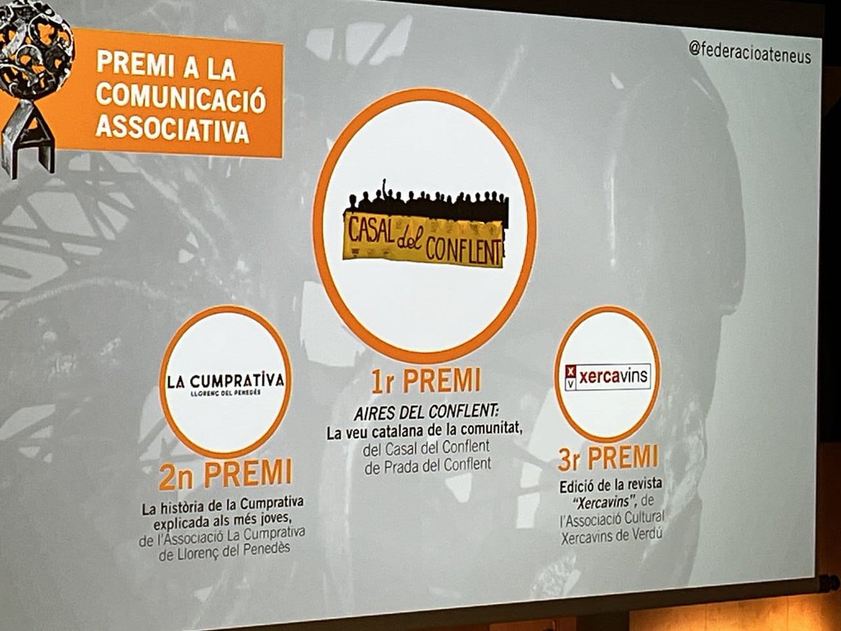 CasalConflent's tweet photo. Ha estat genial: Al @CasalConflent hem guanyat el 1rPremi de comunicació pel programa #AiresDelConflent a @RadioArrels i un #Accesit amb els #Pardalets, alumnat de Necessitats Educatives Especials... Un èxit i un honor!
@NewsNeus #culturapopular
#CatalunyaNord #Conflent @324cat https://t.co/iurRWaU5ph
