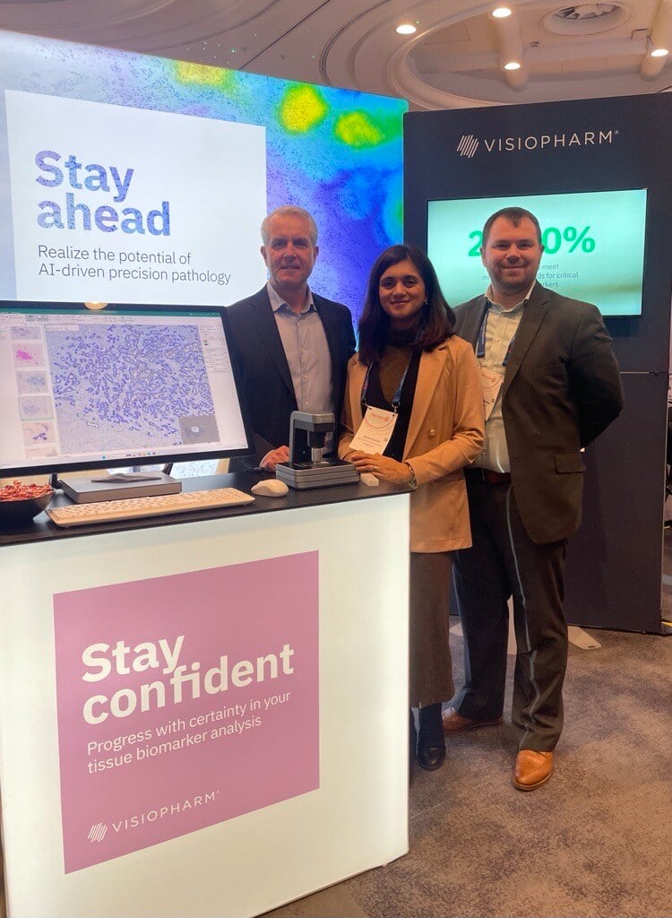 Visiopharm's tweet photo. Day 2 at the Digital Pathology &amp; AI Congress is in full swing, and our team of AI experts is here to connect with you! Stop by booth #24 to meet Rickard Lindelöf, Sunita Kumar, and Matthew Burke PhD, and discover how we can help you stay ahead in digital pathology. https://t.co/kZIknKGD6H