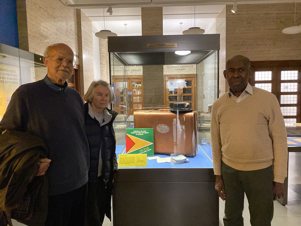 Juanita Cox now at @juanitacox.bsky.social (@esicox) on Twitter photo Honoured to have given Prof. Abdul Alkalimat, Dr Kate Williams, and Prof. Gus John a guided tour of the exhibition I co-curated with Argula Rublack. The exhibition, In the Grip of Change: the Caribbean and its British Diaspora, is on at Senate house library until end of Mar 2025. Honoured to have given Prof. Abdul Alkalimat, Dr Kate Williams, and Prof. Gus John a guided tour of the exhibition I co-curated with Argula Rublack. The exhibition, In the Grip of Change: the Caribbean and its British Diaspora, is on at Senate house library until end of Mar 2025.