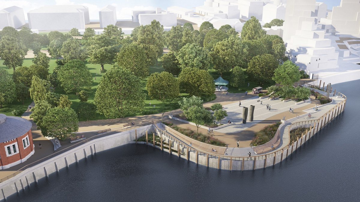 nlalondon's tweet photo. As part of the Tideway project to upgrade Londonโs sewer infrastructure, the Foreshore combines massive below-ground structures with an extension of the park above for the local community.
View project! ๐
https://t.co/AAdGda6pAC
#RePowerLondon https://t.co/DpP8TJz4nB