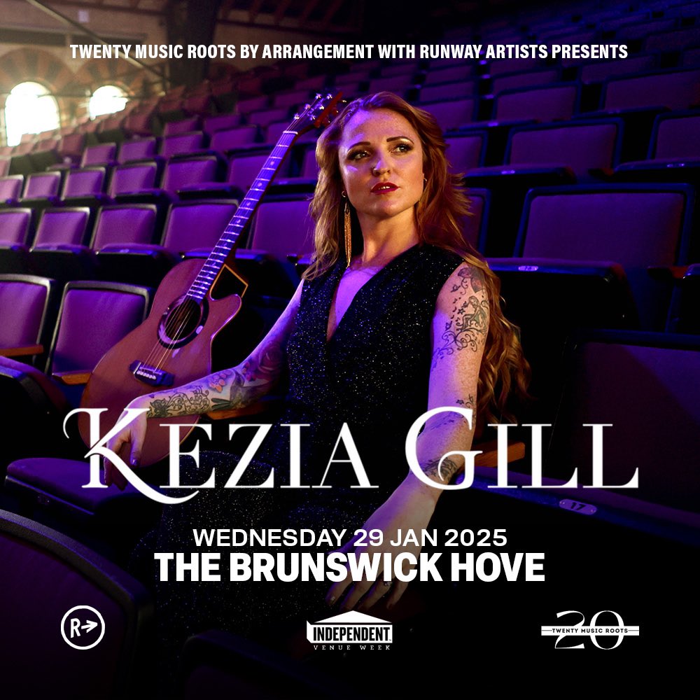 @IVW_UK is just around the corner it’s  very important week, to support our grassroots venues - I am delighted to be bringing <a href="/Keziagillmusic/">Kezia Gill</a> to my local venue <a href="/Brunswickpub/">The Brunswick</a> Brighton/Hove on 29th January 2025 - Tickets on sale NOW: twentymusicroots.com