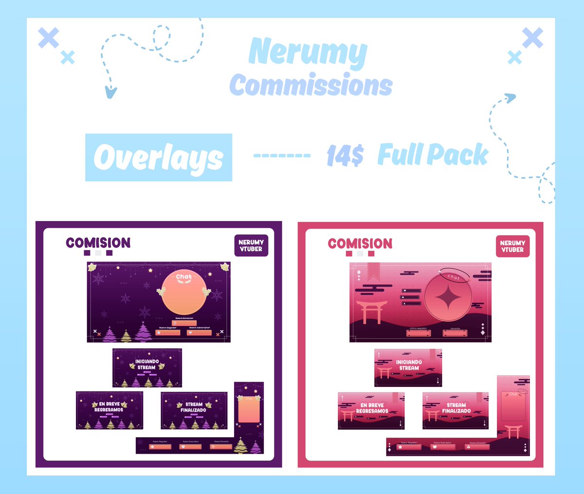 NerumyVT's tweet image. ¡Comisiones Abiertas!

Pueden hablarme al dm para mas detalles si están interesados😁

El pago es por via paypal o ko-fi.

Se agradece el apoyo! 💜