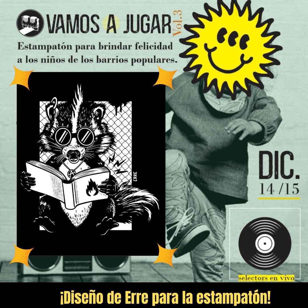 Este es uno de los diseños de nuestra estampatón del fin de semana para recoger juguetes no bélicos y libros para niños de barrios populares.
Más información:
instagram.com/p/DDes9RLR6hK/…